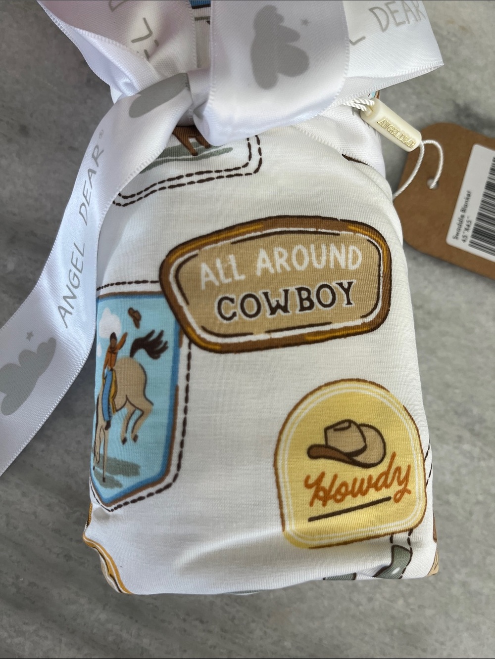 Angel Dear Rodeo Patch Swaddle - Picture 4 of 6